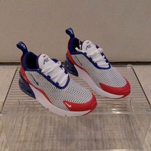 Nike Air Max 270 White/Blue/Red Kids 1.5 NEW
